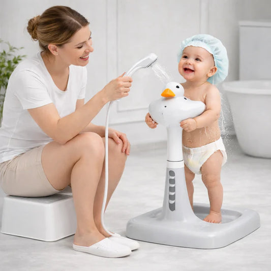 Soporte para ducha de bebé - Base antideslizante y Juguete pato