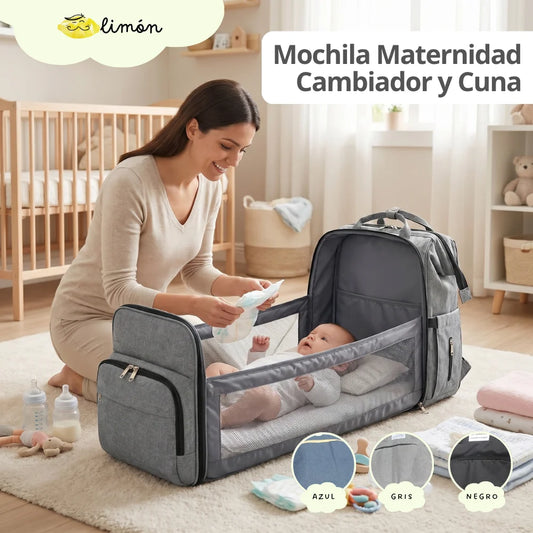 Mochila, Cambiador y Cuna - Maternidad Multifuncional