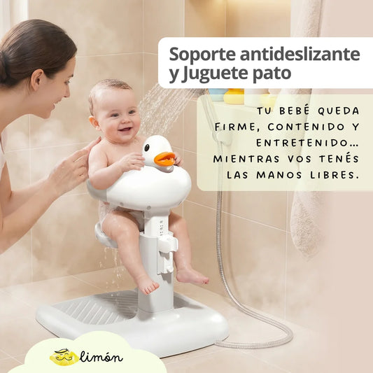 Soporte para ducha de bebé - Base antideslizante y Juguete pato